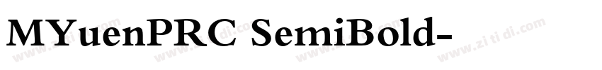 MYuenPRC SemiBold字体转换